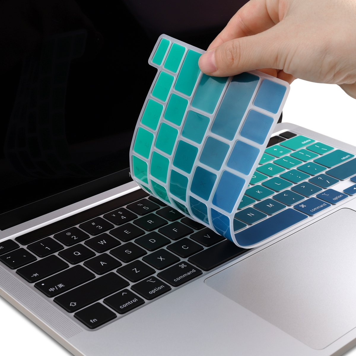 US English Key Hole Soft Silicone Rubber Keyboard Cover For Macbook Pro 13 16 A2251 A2141 A2289 A2338 A2141