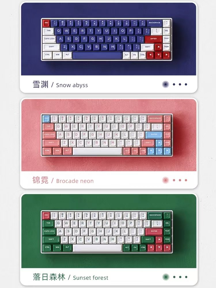 Gasket structure 60 Mini Rechargeable Bluetooth Wireless Mechanical Keyboard Hot Swap Red Switch RGB Gaming Mechanical Keyboard