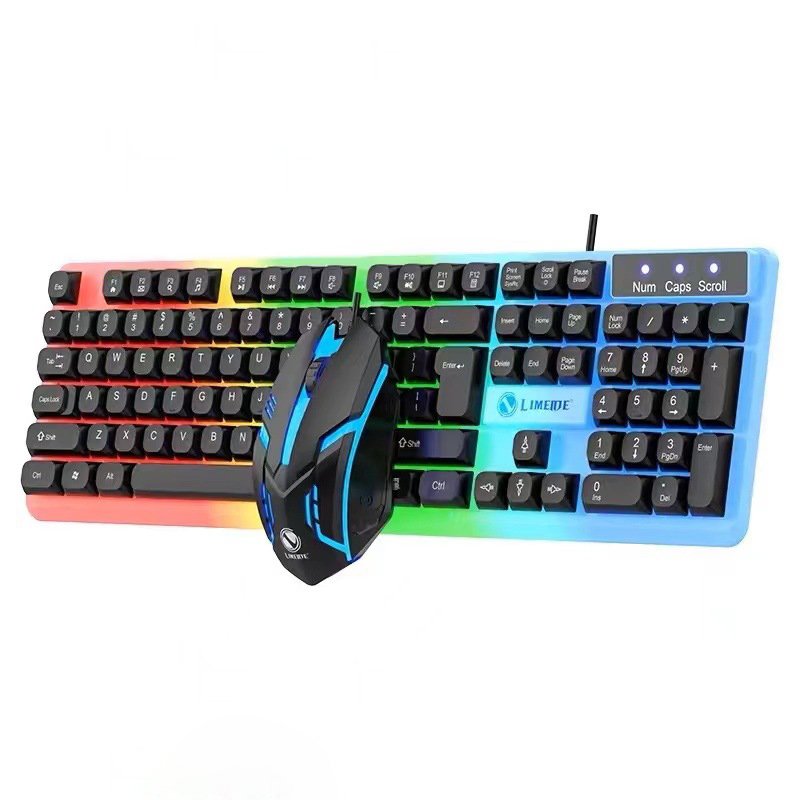 104-Key RGB Backlit Mechanical 2.4G USB Wired Connection Gaming Keyboard Mouse Combo for Desktop/Laptop