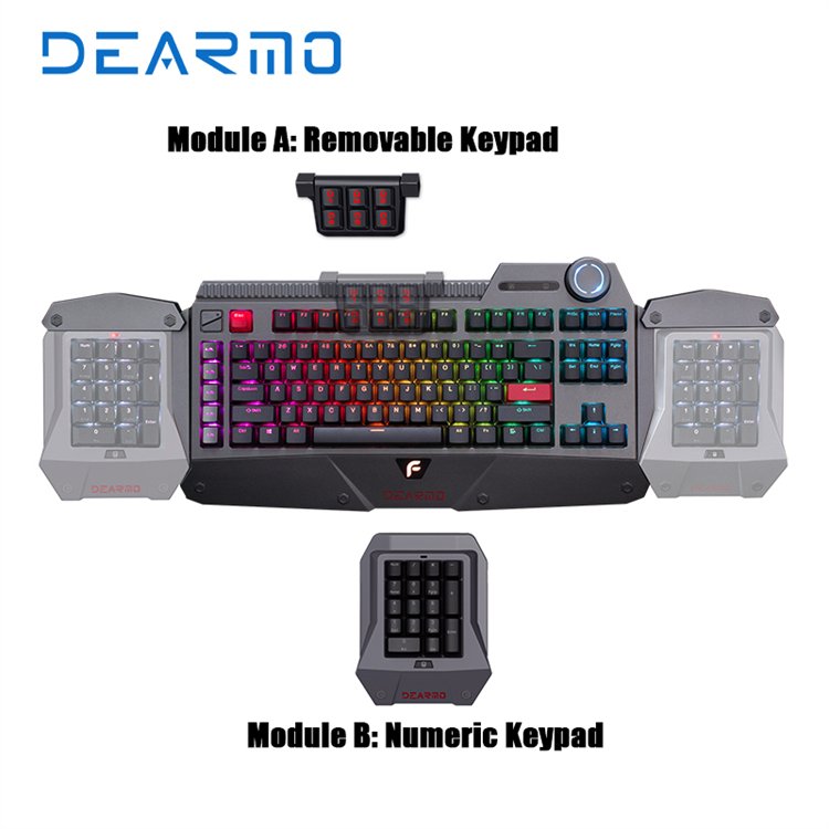 DEARMO F4 Hot Selling Rgb Backlit 116 Keys Gaming Mechanical Keyboard