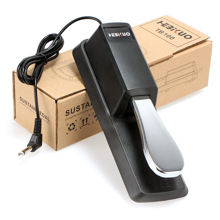 HEBIKUO TB-100 Heavy-duty non-slip pedals with metal bottom and advanced internal structure with polarity switch