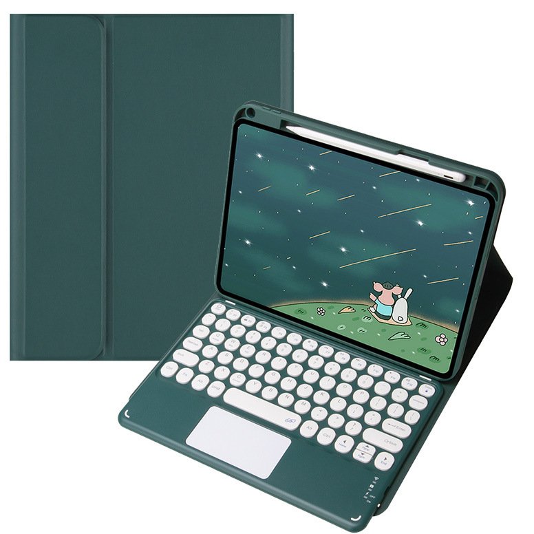 FOR 2024IPAD AIR 11inch Protective cover Round hattouch control Bluetooth keyboard AIR6/5/4 with a slot case