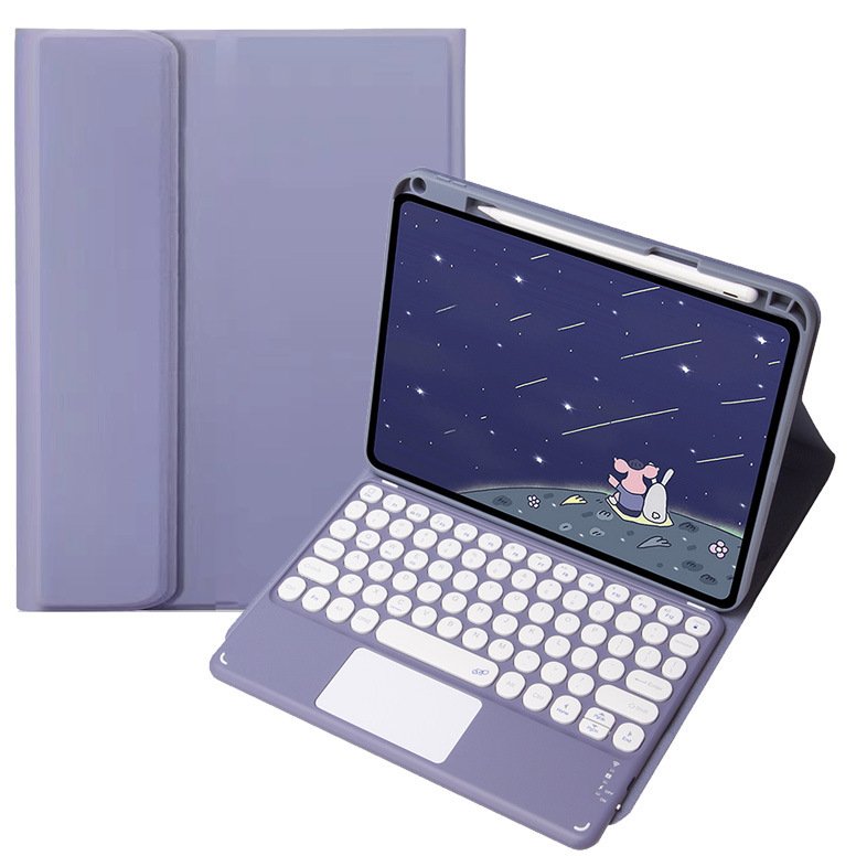 FOR 2024IPAD AIR 11inch Protective cover Round hattouch control Bluetooth keyboard AIR6/5/4 with a slot case