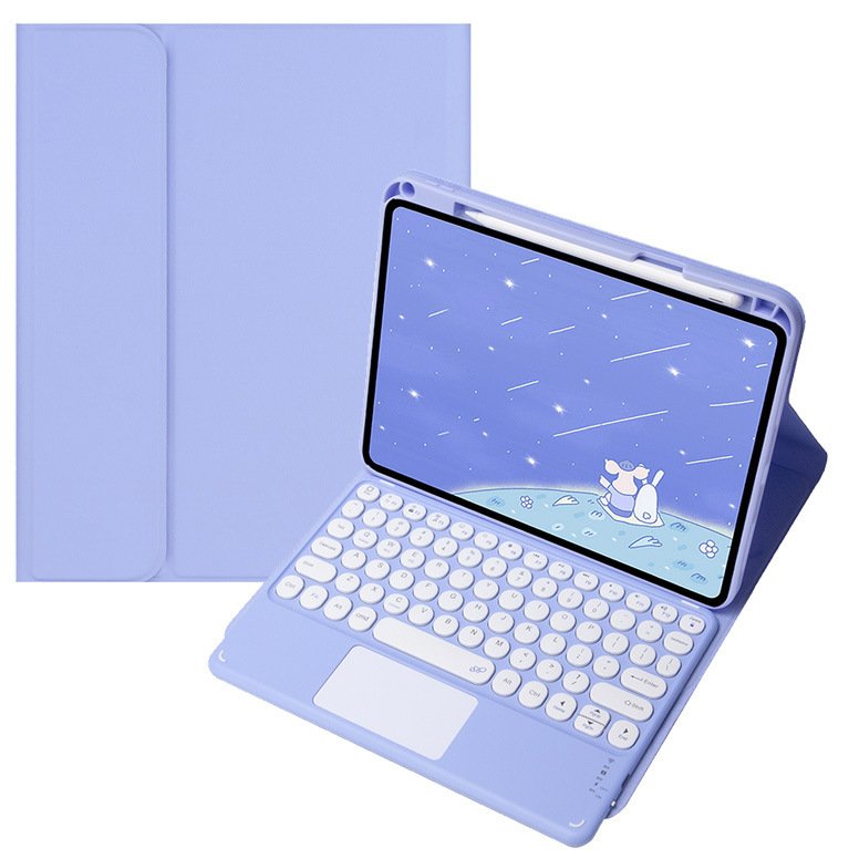FOR 2024IPAD AIR 11inch Protective cover Round hattouch control Bluetooth keyboard AIR6/5/4 with a slot case