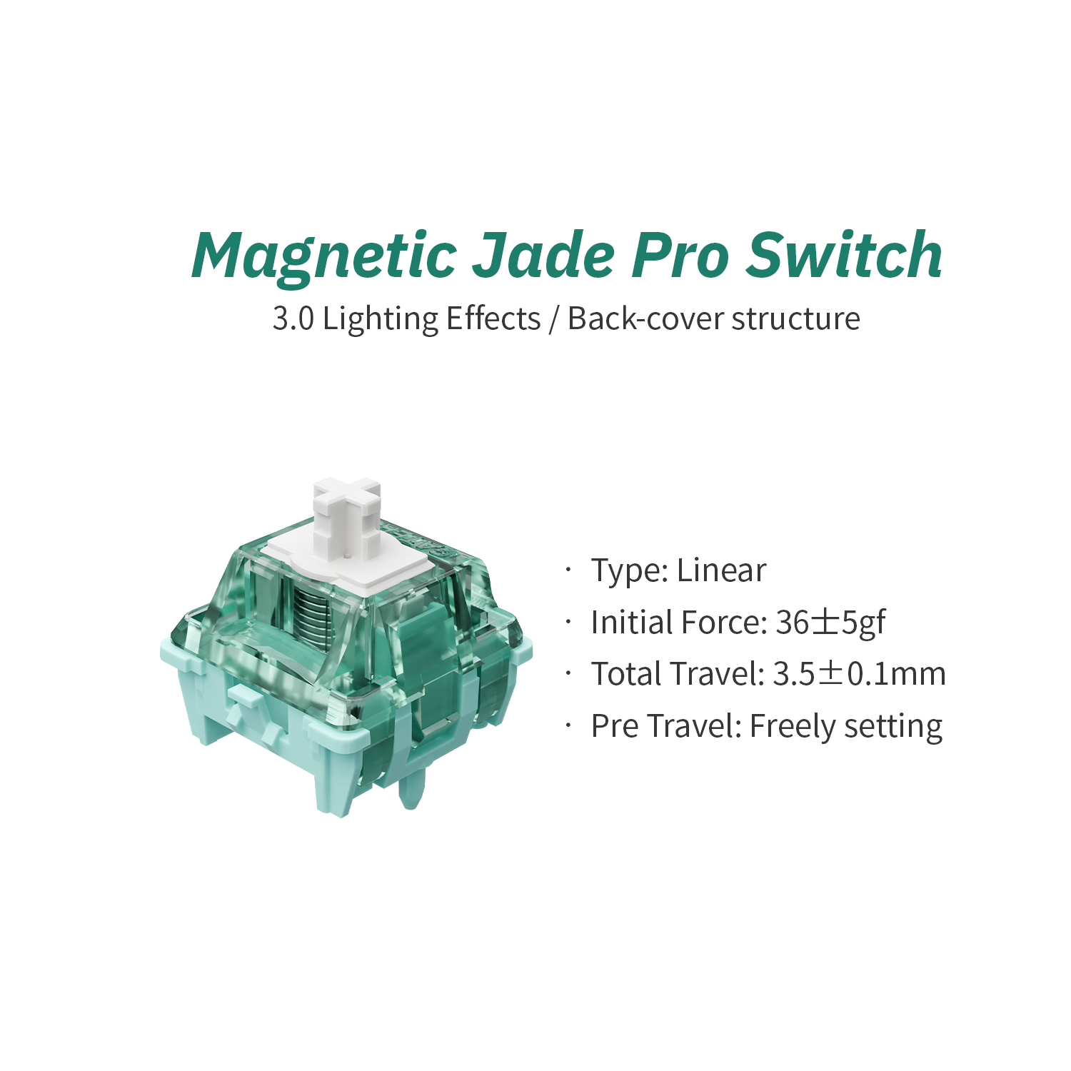 GATERON KS-20 Magnetic Jade Pro switch Mahjong sound RGB gaming mechanical DIY gaming customized hall sensor keyboard switch