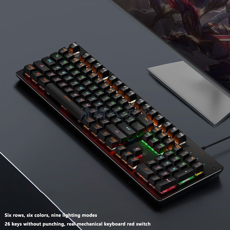 104-keylow Price Mechanical Keyboard Wireless Blue Switch E-sports Game Dedicated Luminous Keyboard Mechanical Gamer Keyboard