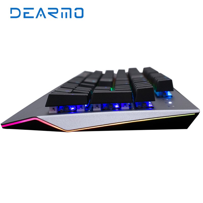 Dearmo F3 RGB Backlit Optical Switch Wired Mechanical Keyboard Waterproof Dustproof Aluminum Alloy Gaming Keyboard