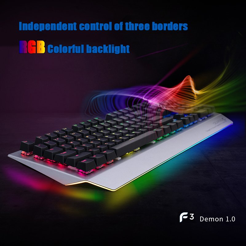 Dearmo F3 RGB Backlit Optical Switch Wired Mechanical Keyboard Waterproof Dustproof Aluminum Alloy Gaming Keyboard