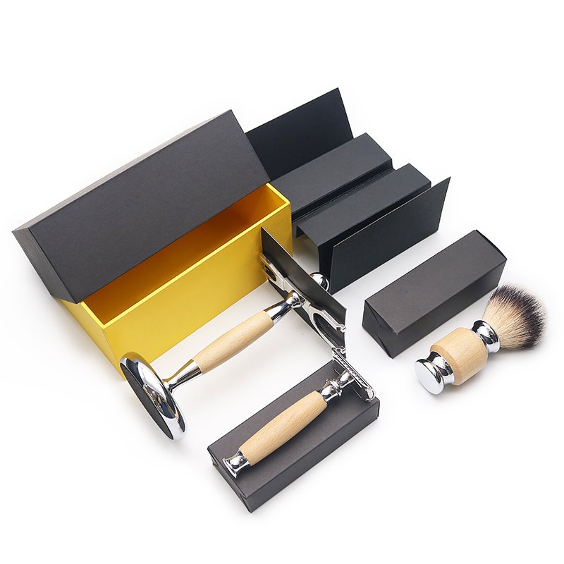Hot Selling Shaving Kit for Barbers & Personal Care Prestige Razor Packaging 17 Shaving Razor Stand Brush for men Women