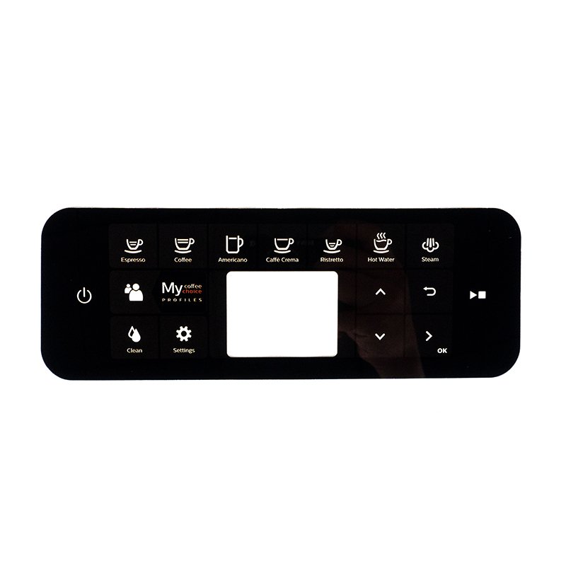 Custom Designed Lexan PC Label Sticker Low MOQ Membrane Button Keypad Keyboard Switch LED Illuminated Key Pad Graphic Overlay