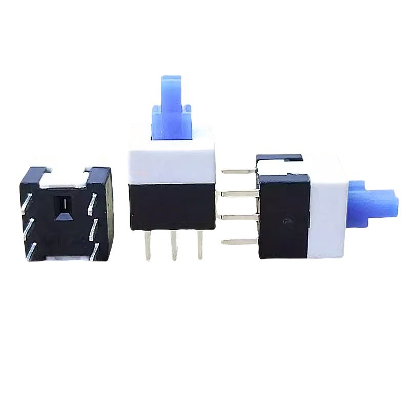 8*8 self-locking switch/No locking double row vertical 6-pin straight plug-in 8X8MM lock key switch