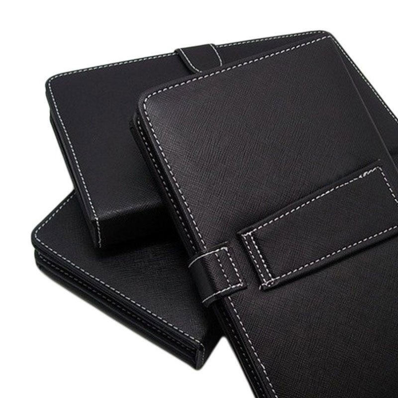 7 Inch 8 Inch 10 inch keyboard leather cover case solid drop resistance V8 USB keyboard Table Flip Leather Case