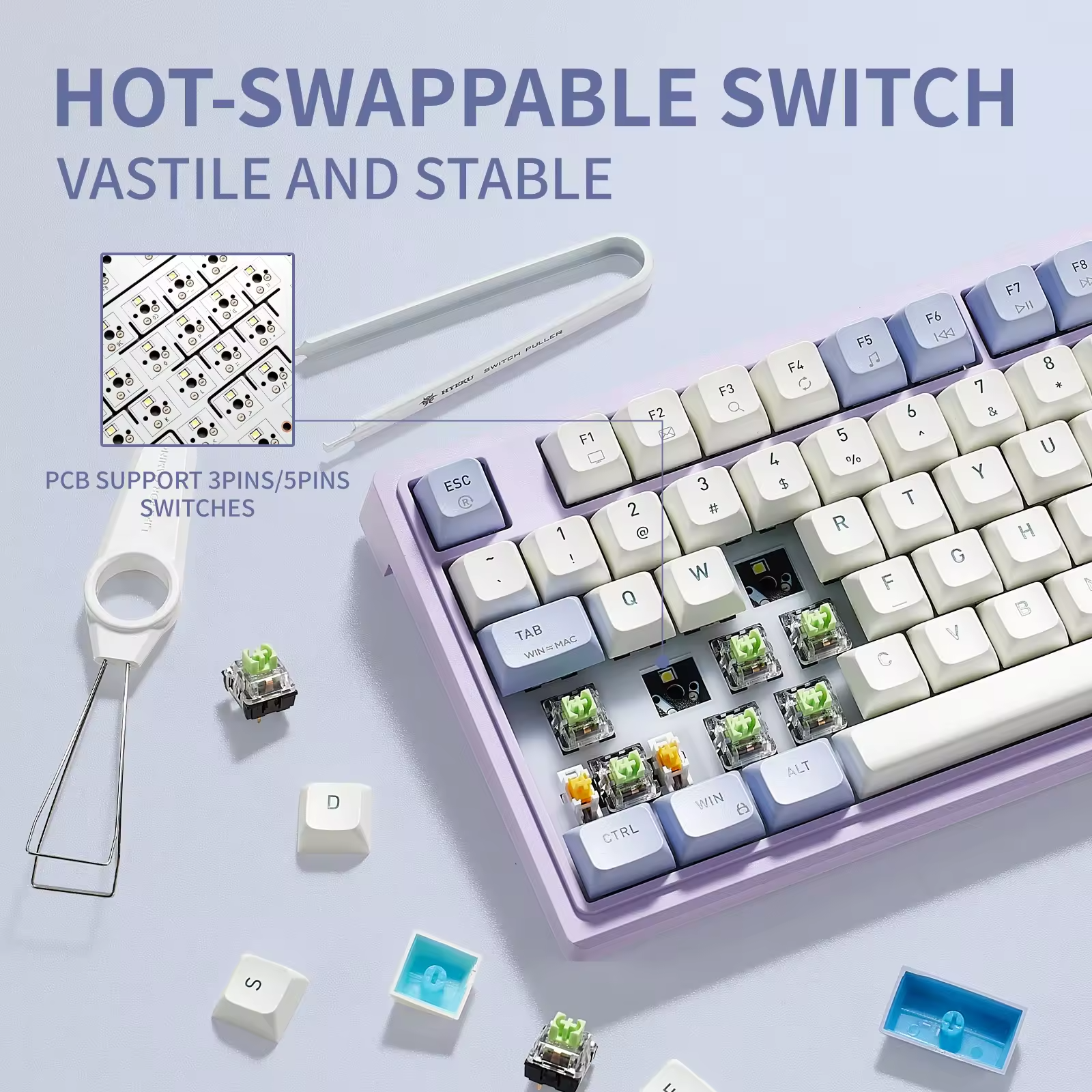 AMZ Hot Sale 83 Keys Mechanical Keyboard 75 Percent Custom Gamer Keyboard Computer Laptop PC USB Wired Gaming Keyboards