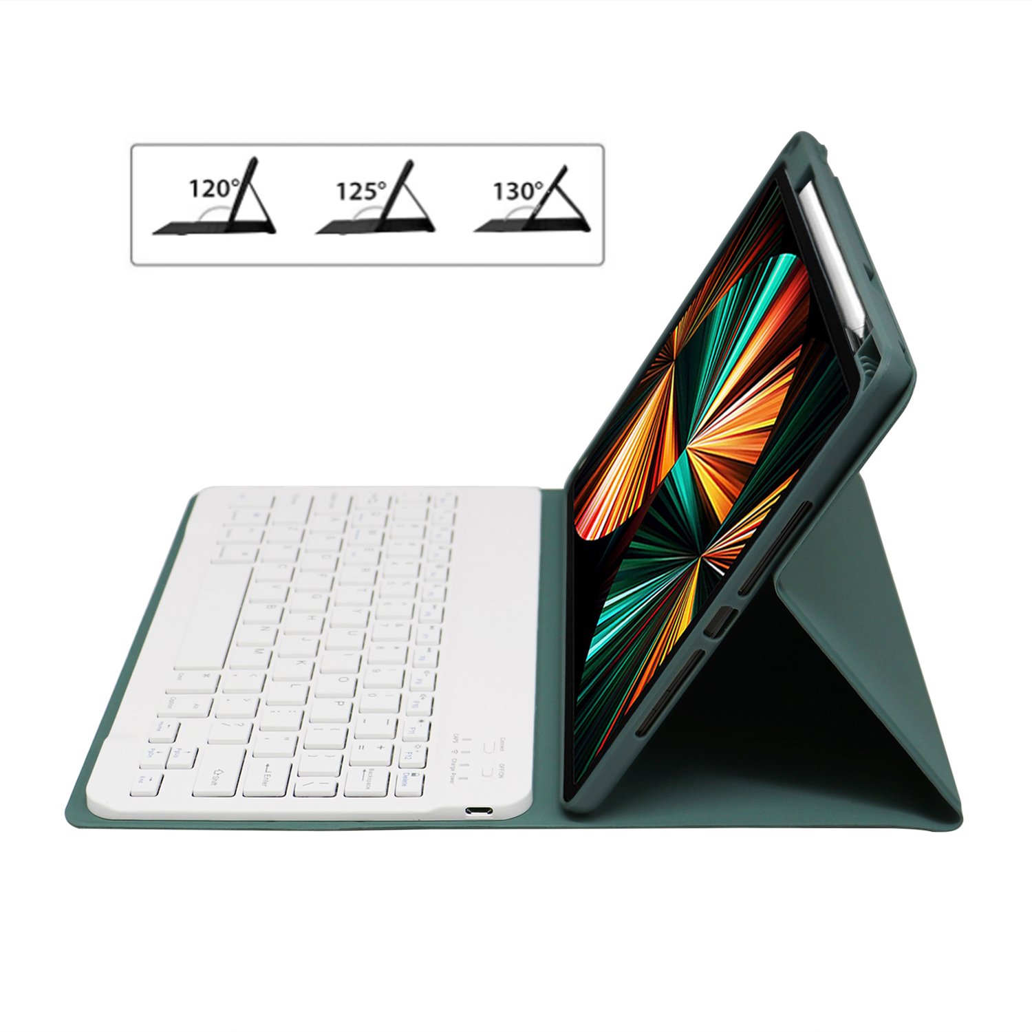 Detachable Wireless Keyboard with Magnetic Protective Cover with Pencil Holder for iPad Air 4/5 10.9", Keyboard Case for iPad