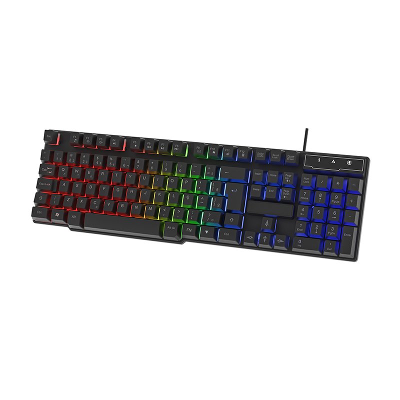 Mechanical Feeling Keyboard Wired Backlight USB Computer Accessories Colorful 104 Keys Multi-function Game Keyboard LED OEM 439g