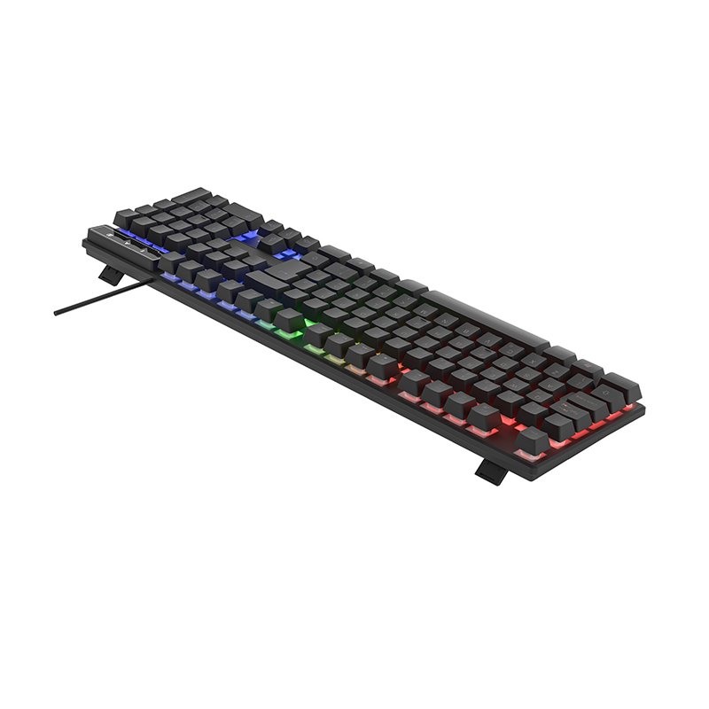 Mechanical Feeling Keyboard Wired Backlight USB Computer Accessories Colorful 104 Keys Multi-function Game Keyboard LED OEM 439g