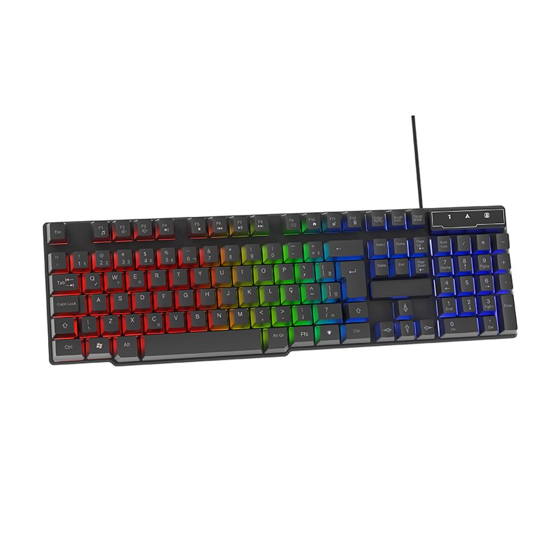 Mechanical Feeling Keyboard Wired Backlight USB Computer Accessories Colorful 104 Keys Multi-function Game Keyboard LED OEM 439g