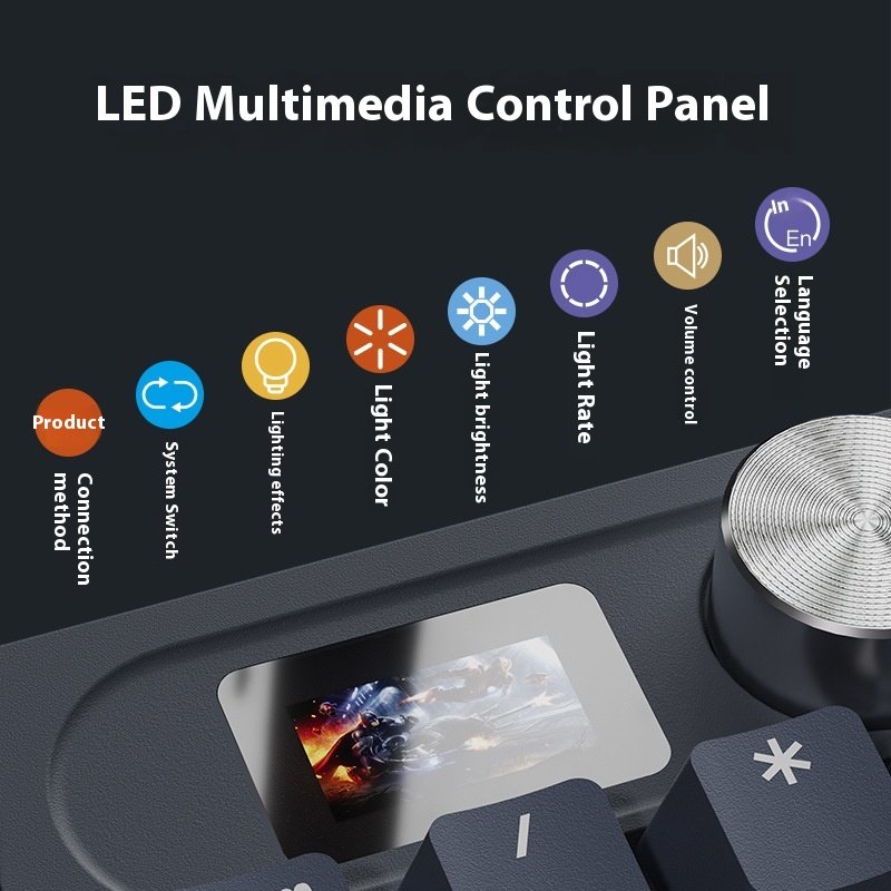 Langtu LT104 Wireless Bluetooth Gaming Mechanical Keyboard Customized three-mode wired blue switch high-value keyboard