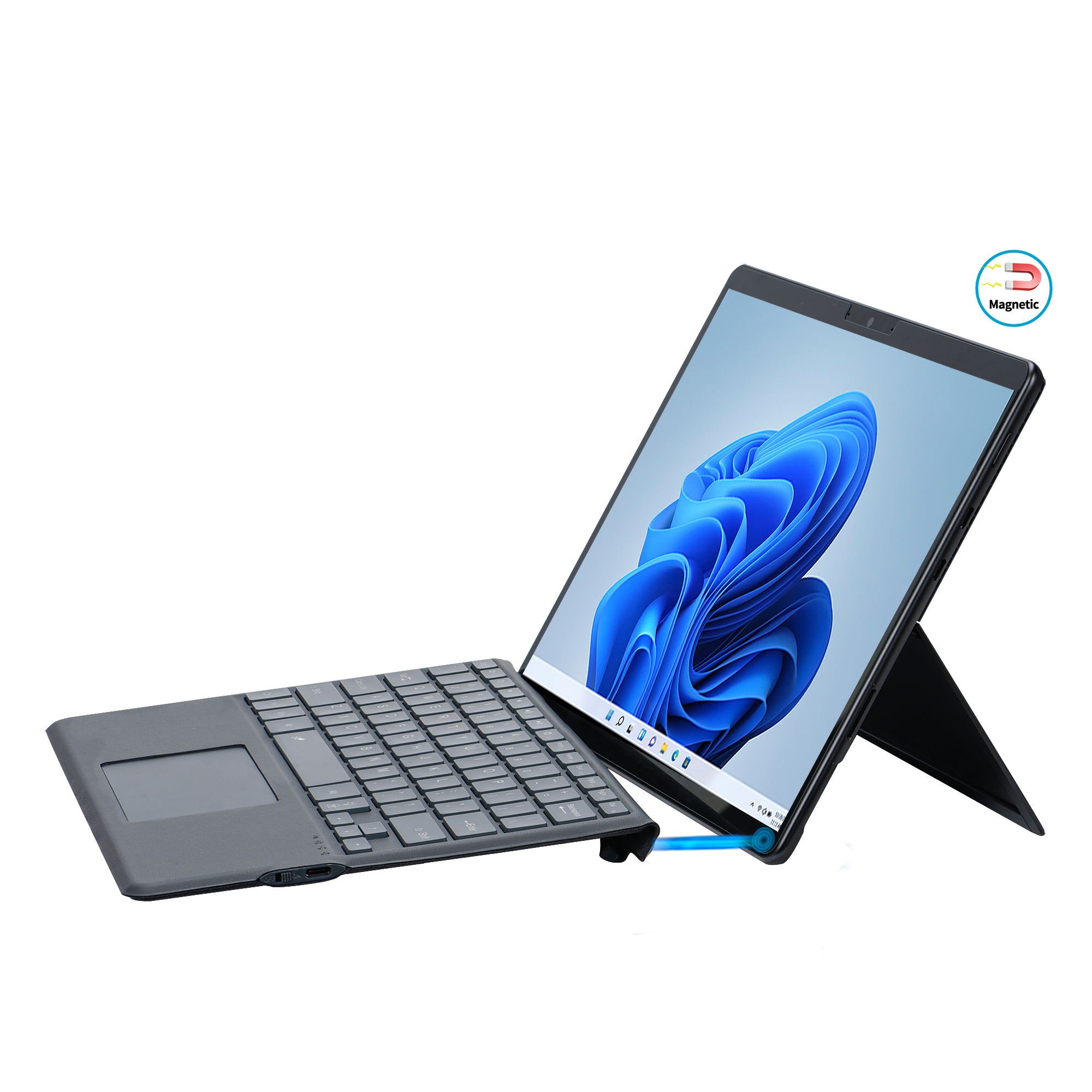 Keyboard for surface pro 8 13" Multi-functional touch pad Smart keyboard cover case for Microsoft Laptop keyboard