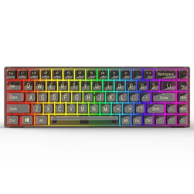 Factory K60 Transparent Keycaps RGB Multi-colors Wired 68 Keys 60 Percent Keyboard Gaming Mechanical Keyboard