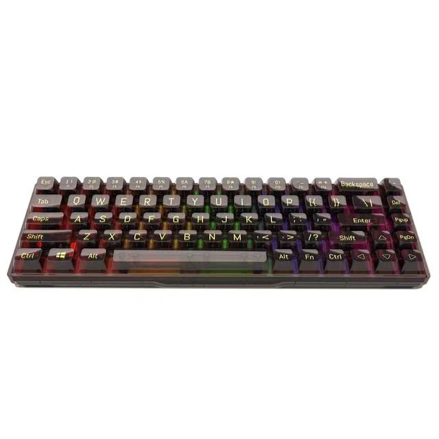 Factory K60 Transparent Keycaps RGB Multi-colors Wired 68 Keys 60 Percent Keyboard Gaming Mechanical Keyboard