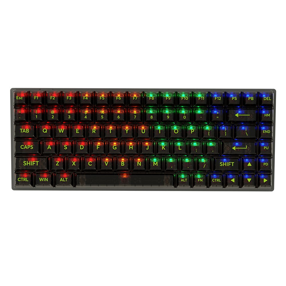 Aflion New arrival 75% custom keyboard RGB Hot Swappable Transparent Mechanical Gaming Keyboard
