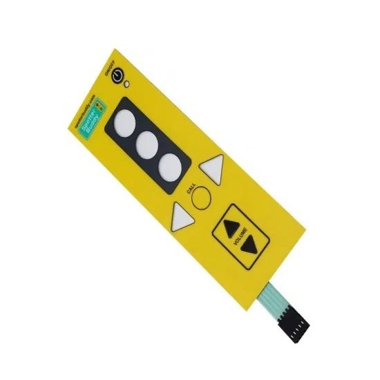 Custom Embossed Button Metal Dome front panel control keyboard graphic overlay membrane switch