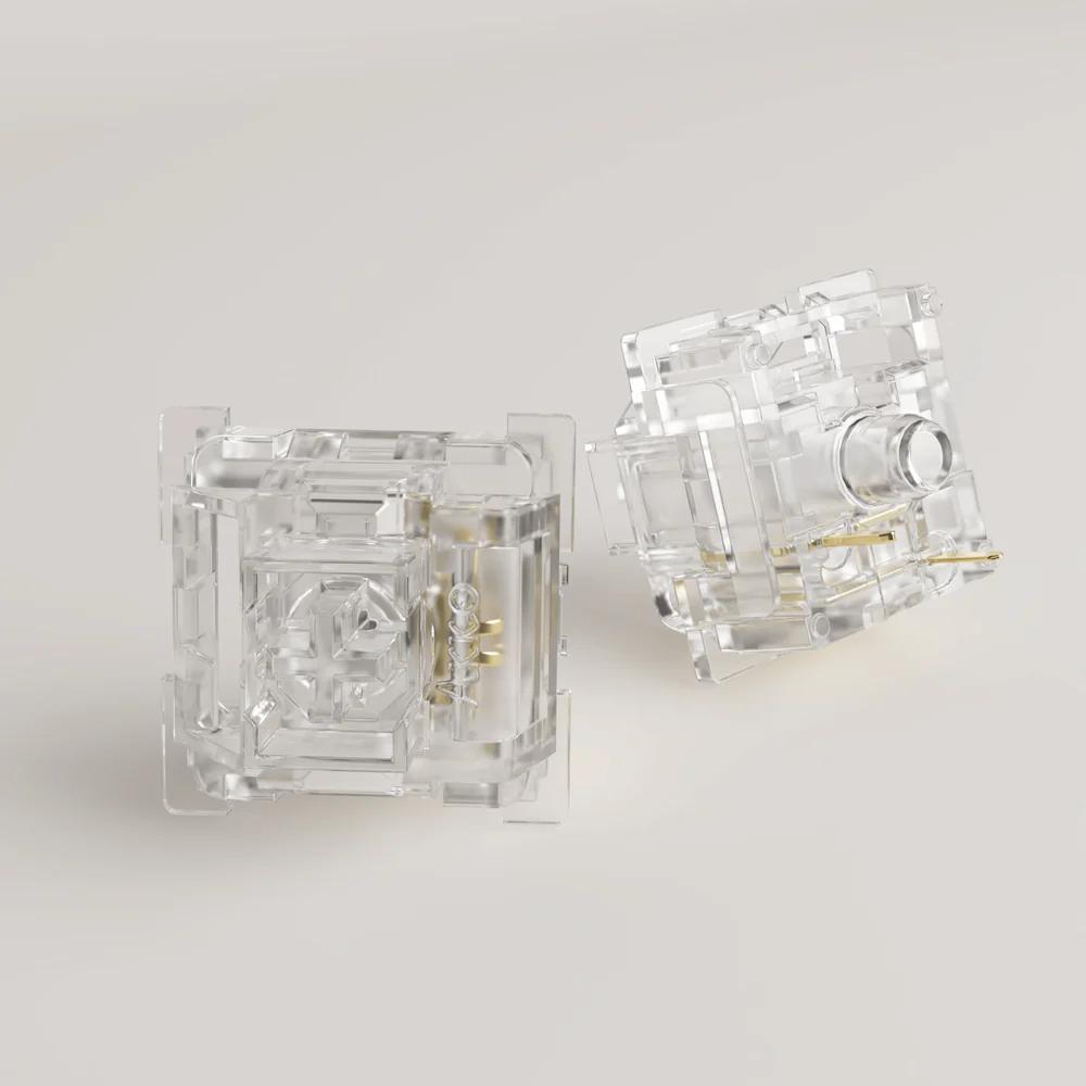 AKKO V3 Crystal Pro Transparent Keyboard Switch 45gf Actuation Force Key Pre-Lubed Switches