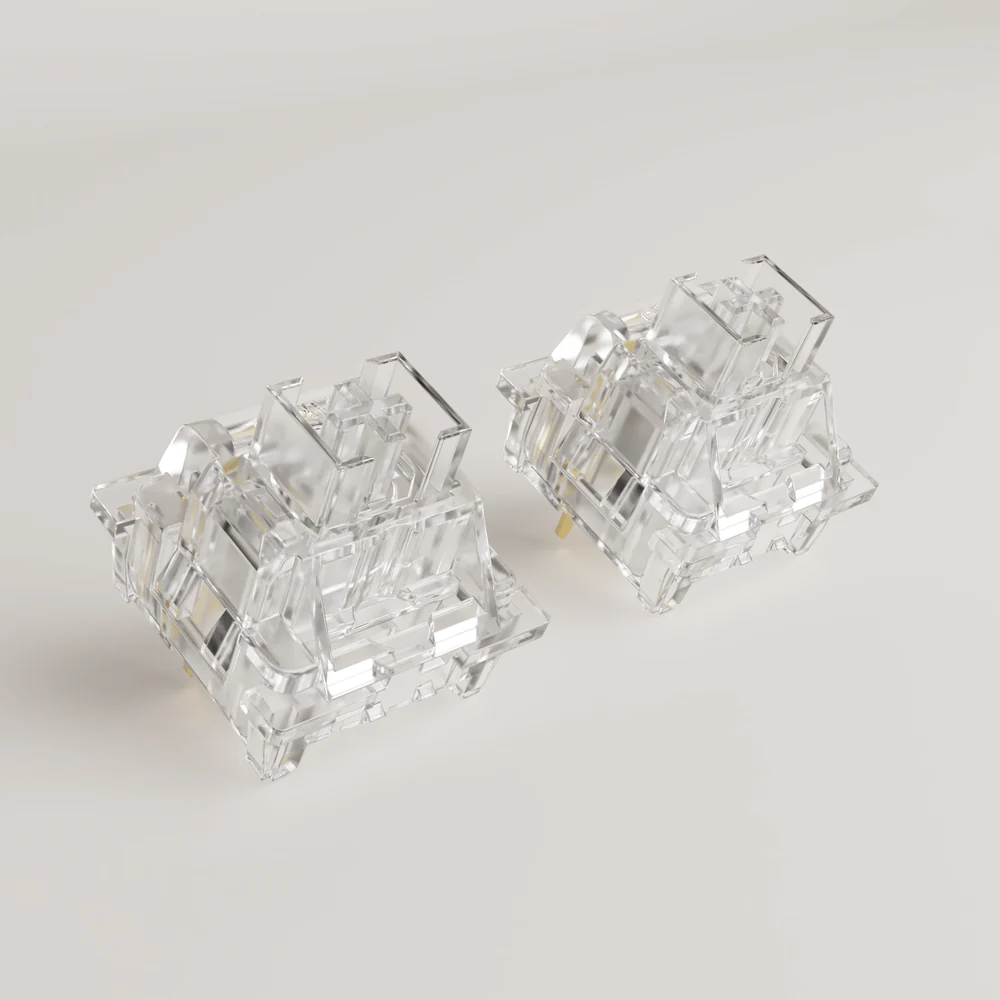 AKKO V3 Crystal Pro Transparent Keyboard Switch 45gf Actuation Force Key Pre-Lubed Switches
