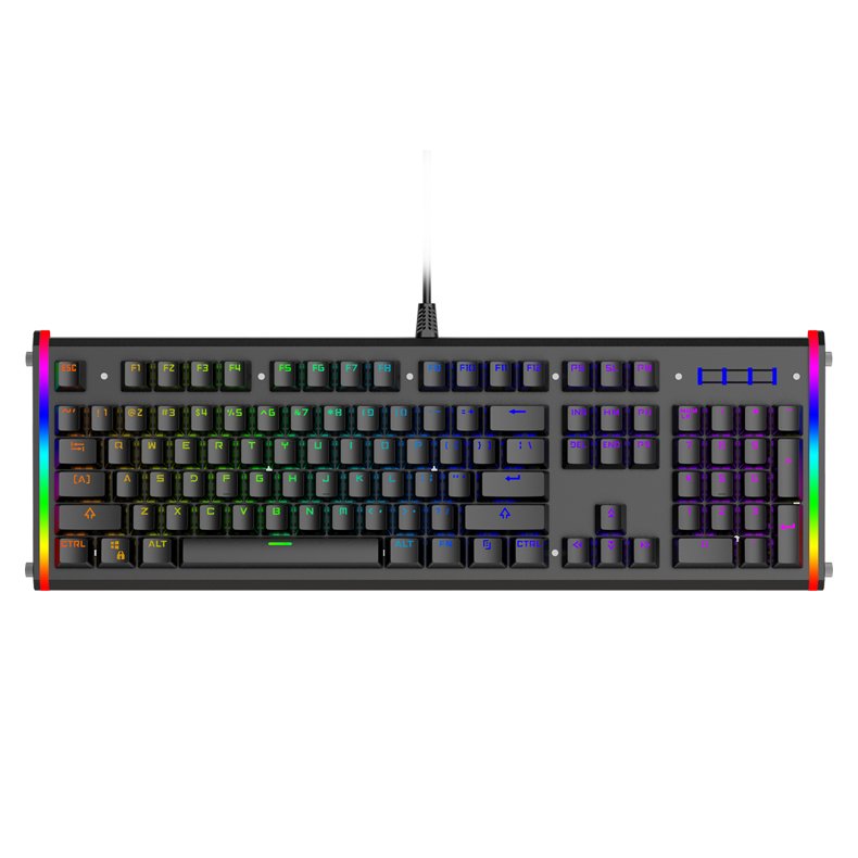 Black high quality 104 keys waterproof pc gaming mechanical keyboard