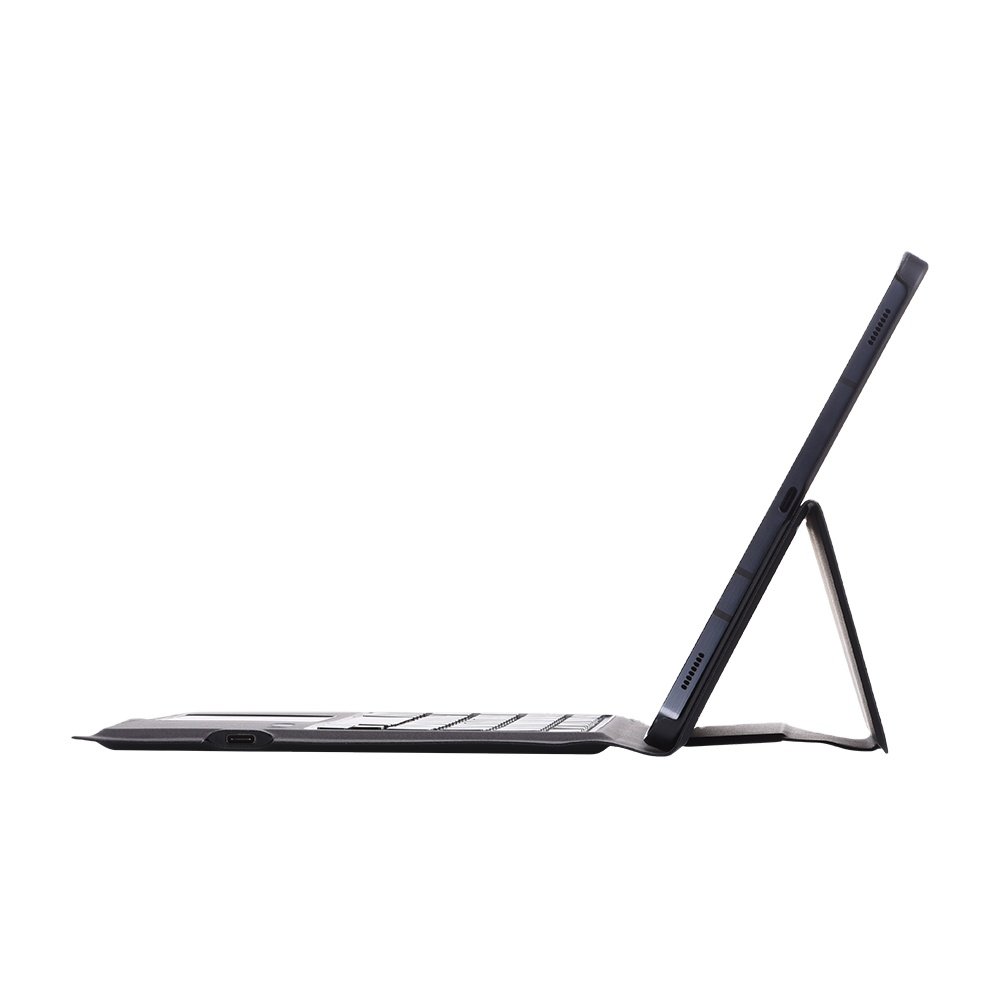 Korean New Hot Sale Fashion Pu Leather Cover Pen Slot BT Detachable Laser Language for Samsung Galaxy Tab S7 Case with Keyboard