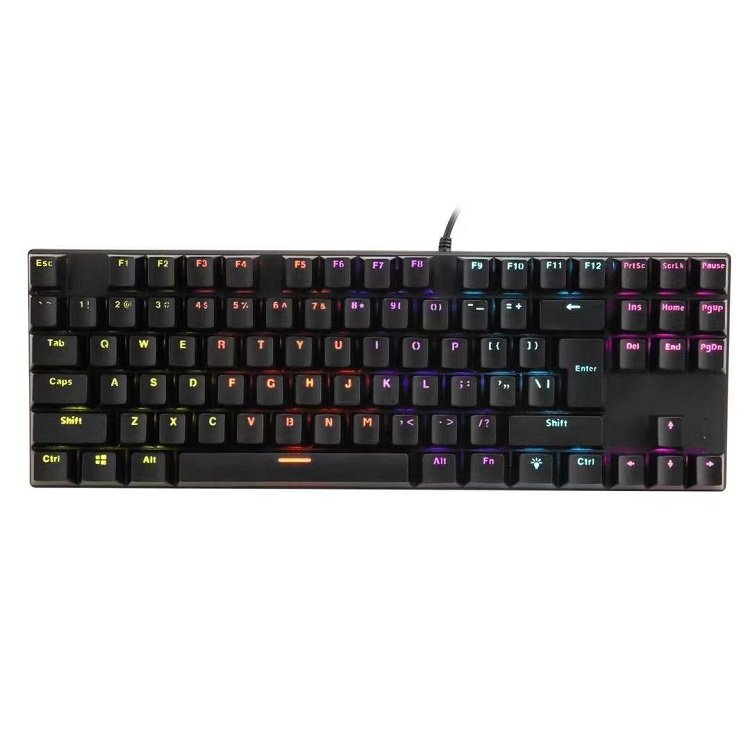 Factory Custom Cheap 87keys RGB Gamer Gaming Wired Mechanical Keyboard
