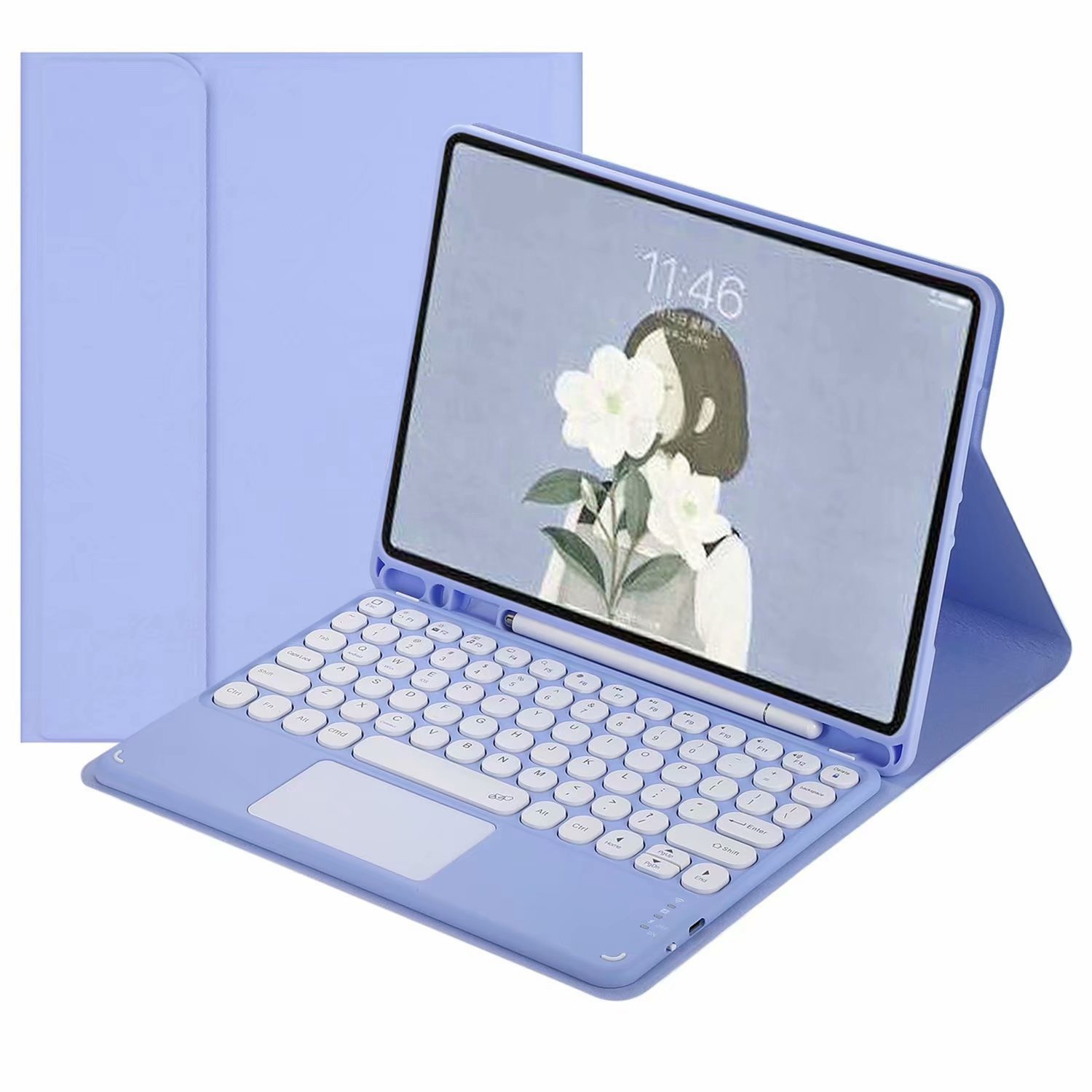 for 2024 ipad air 4 5 6 ipad pro 11 10th 10.9 10.2 10.5 9.7 inch cases with touchpad wireless keyboard cover combo