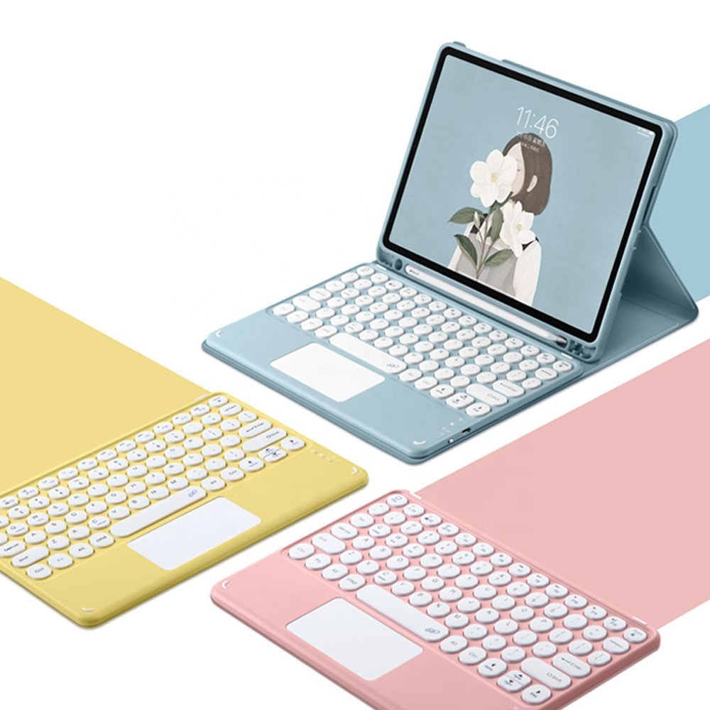 for 2024 ipad air 4 5 6 ipad pro 11 10th 10.9 10.2 10.5 9.7 inch cases with touchpad wireless keyboard cover combo