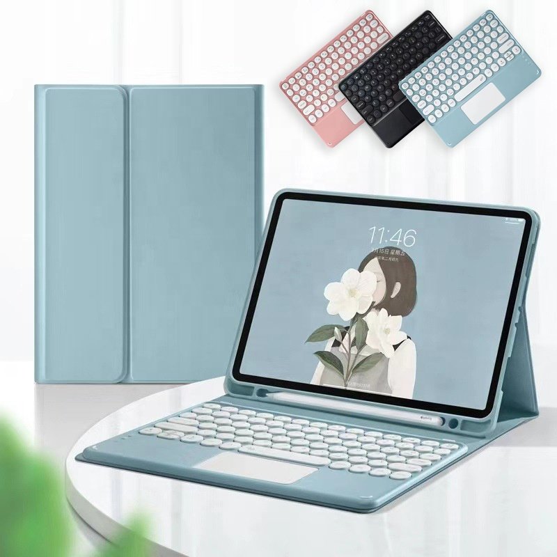 for 2024 ipad air 4 5 6 ipad pro 11 10th 10.9 10.2 10.5 9.7 inch cases with touchpad wireless keyboard cover combo