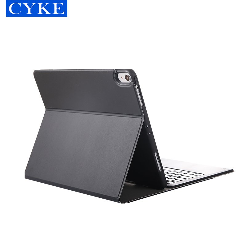 CYKE BT Wireless Keyboard Slim Tablet Case with Pen Holder for Apple Ipad Pro 12.9 2018 2020 2021 Tablet Cover