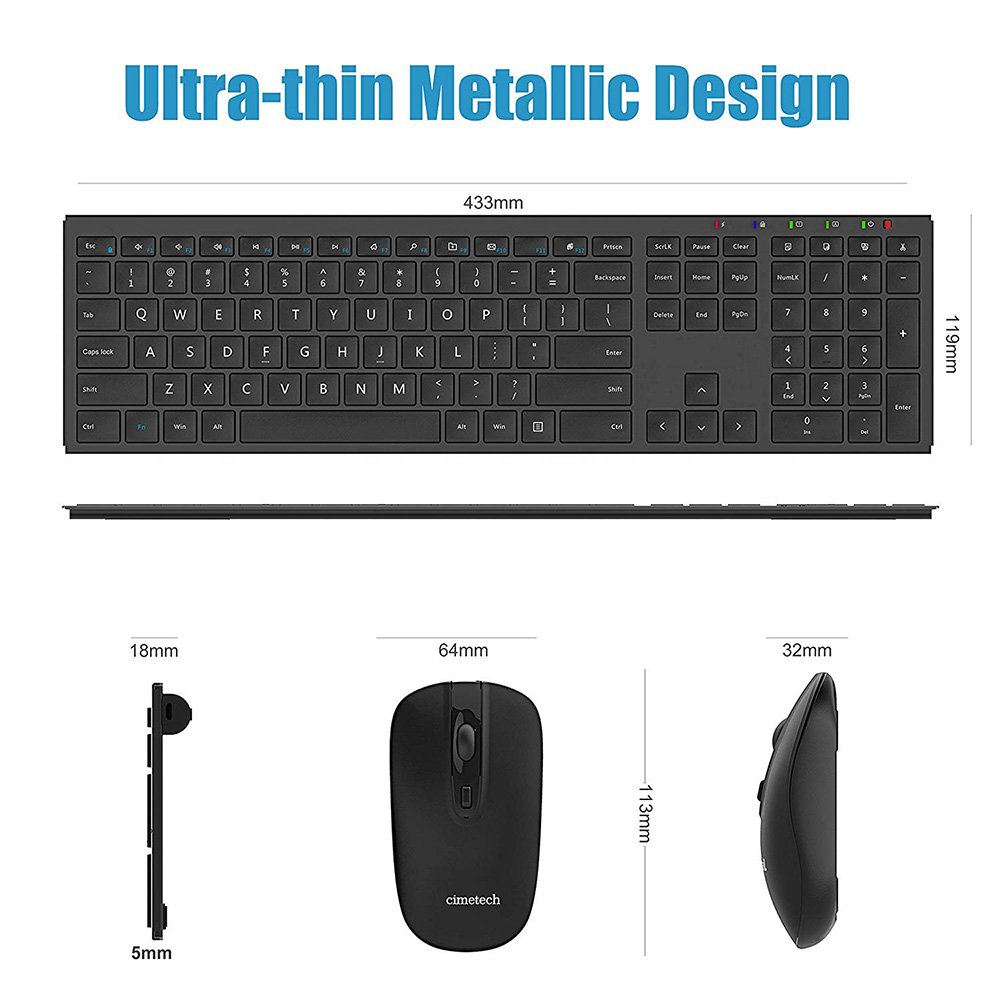 OEM factory basic Super thin anti-ship design mute wireless keyboard and mouse combo for home and office desktops