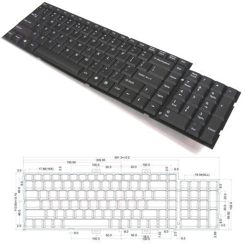 Manufacturer Industrial Scissor Switch Keyboard Module with Numeric Keypad for KVM Consoles