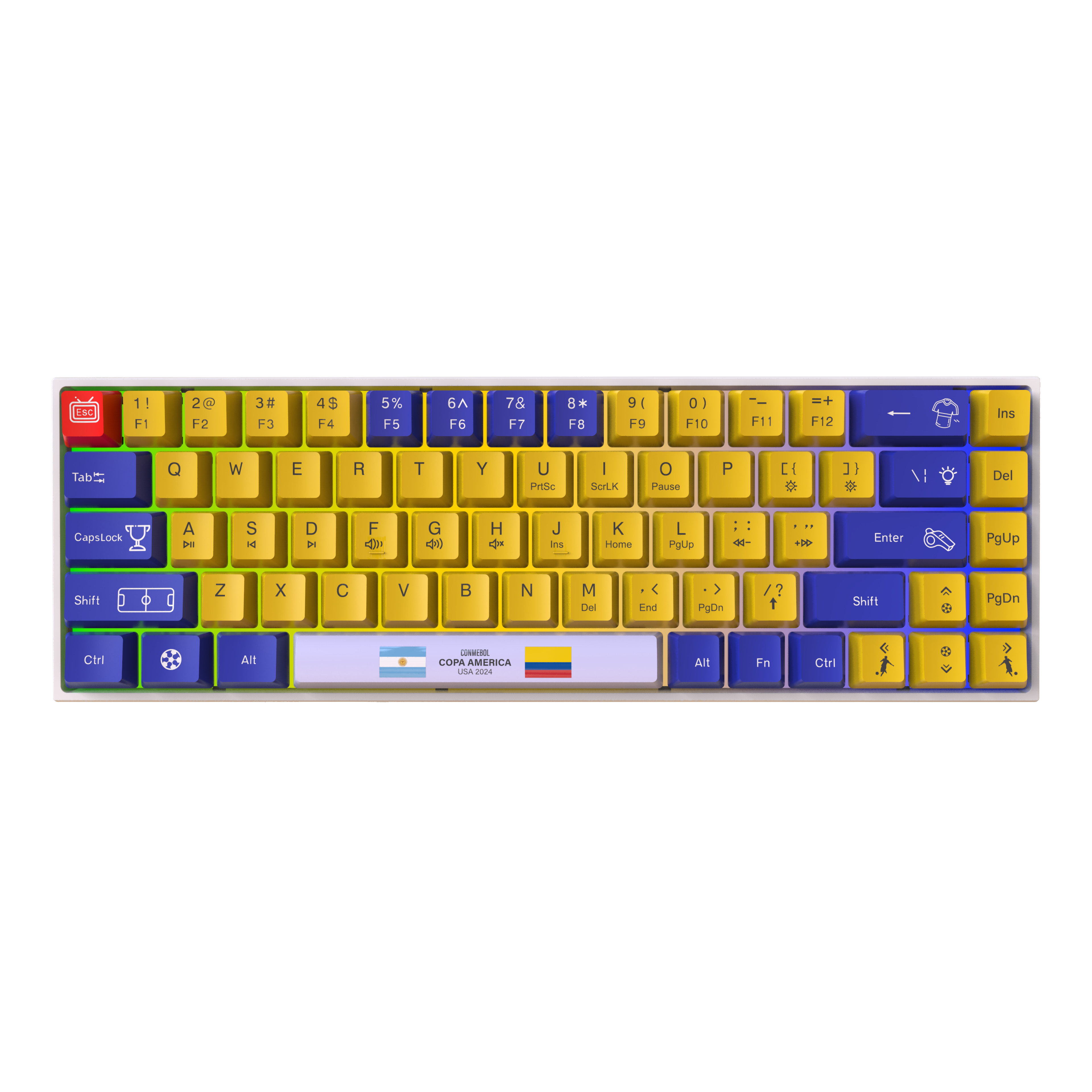 Portable Spanish 60% Gaming Mechanical Keyboard Backlit 97 1004 Keys Hot Swappable switch ABS keycap Wired mechan keyboard