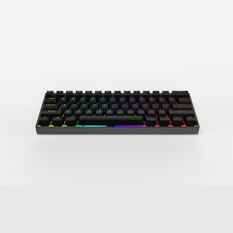 Wired RGB Backlight Gaming Keyboard Mechanical Switches Multimedia 61 keys Mini Portable Keyboards