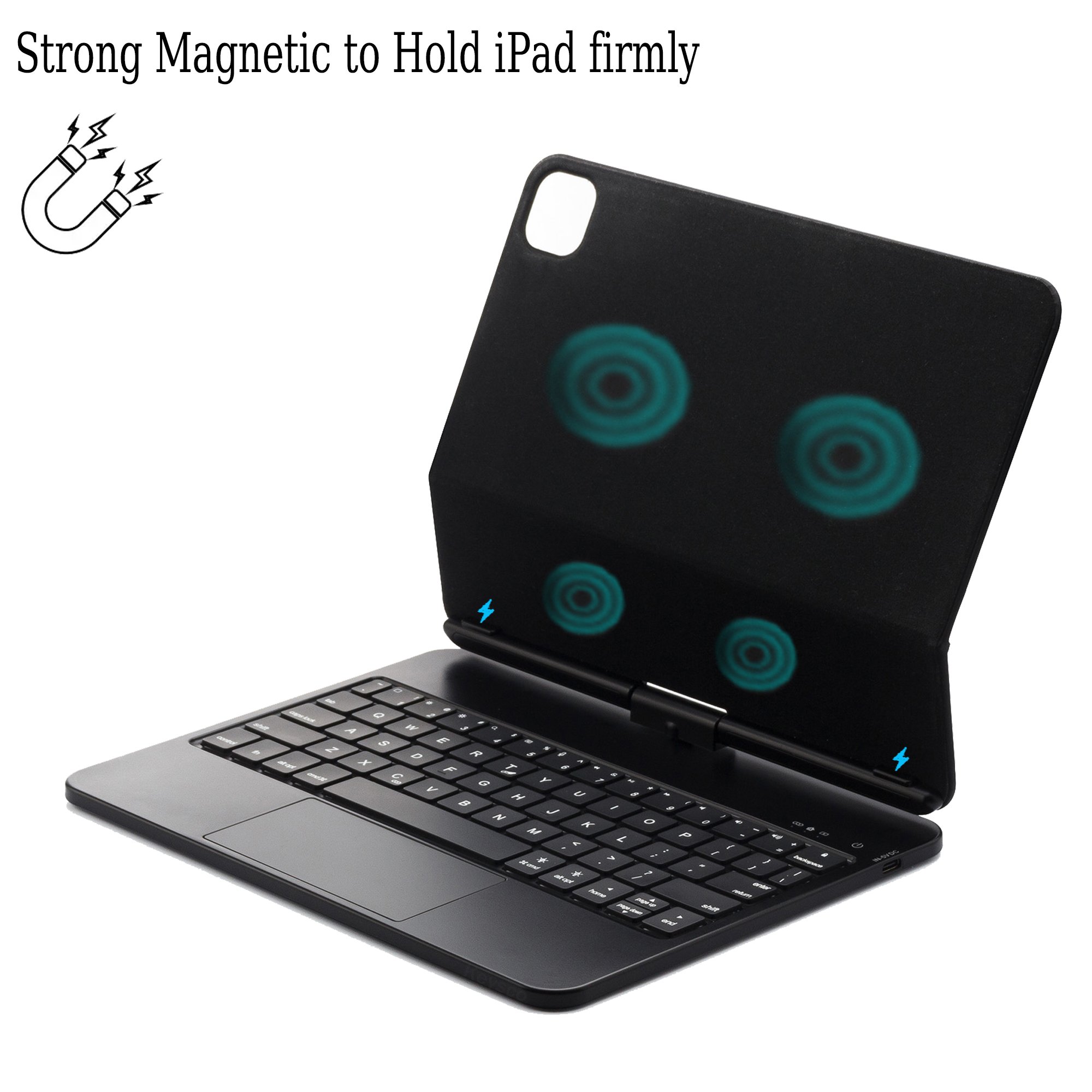 New Arrival PU Leather ABS Backlight Touchpad Magnetic Wireless Rotatable Magic Keyboard Cases For Ipad pro 10.9 11 12.9