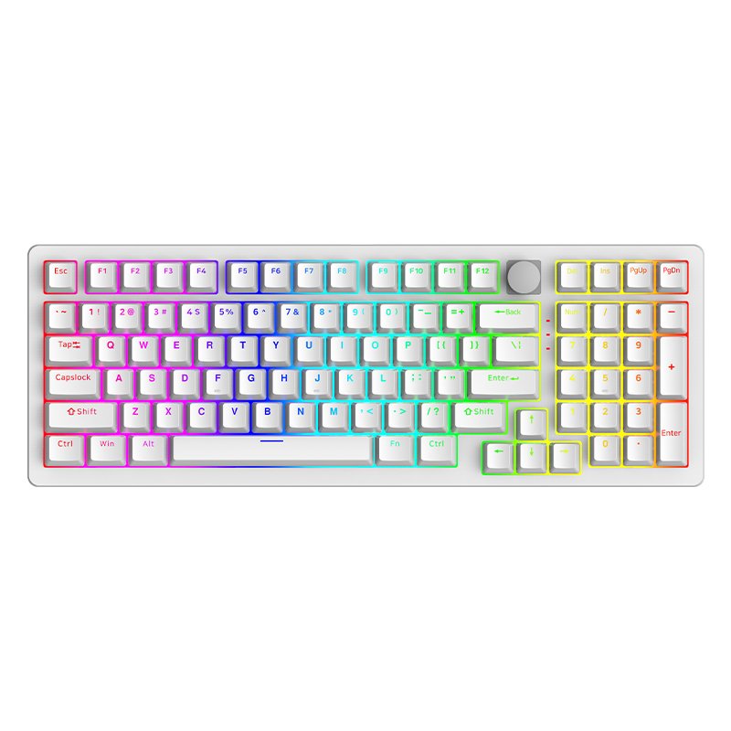 OUSAID DK98A Wireless RGB Backlight Keyboard 98 Keys Mechanical Switches Multimedia Teclado