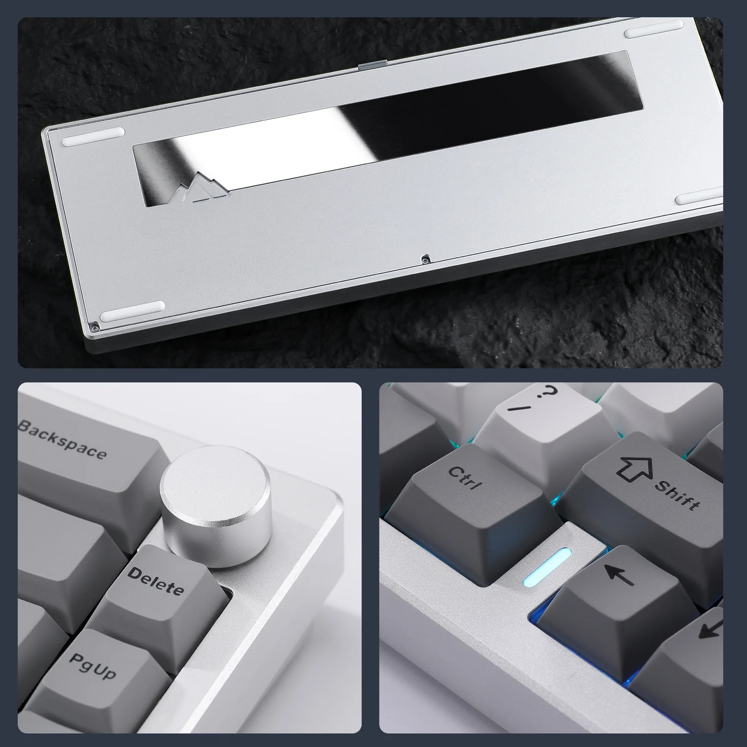 YUNZII AL68 QMK VIA Custom Gasket Hot Swappable 3 Mode RGB Aluminum Wireless 65% Mechanical Keyboard with Metal Knob