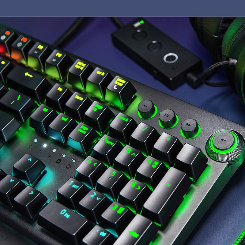 Original Razer Blackwidow Elite Orange Switch 104Keys Mechanical Keyboard Wrist Support RGB Gaming Wired Keyboard