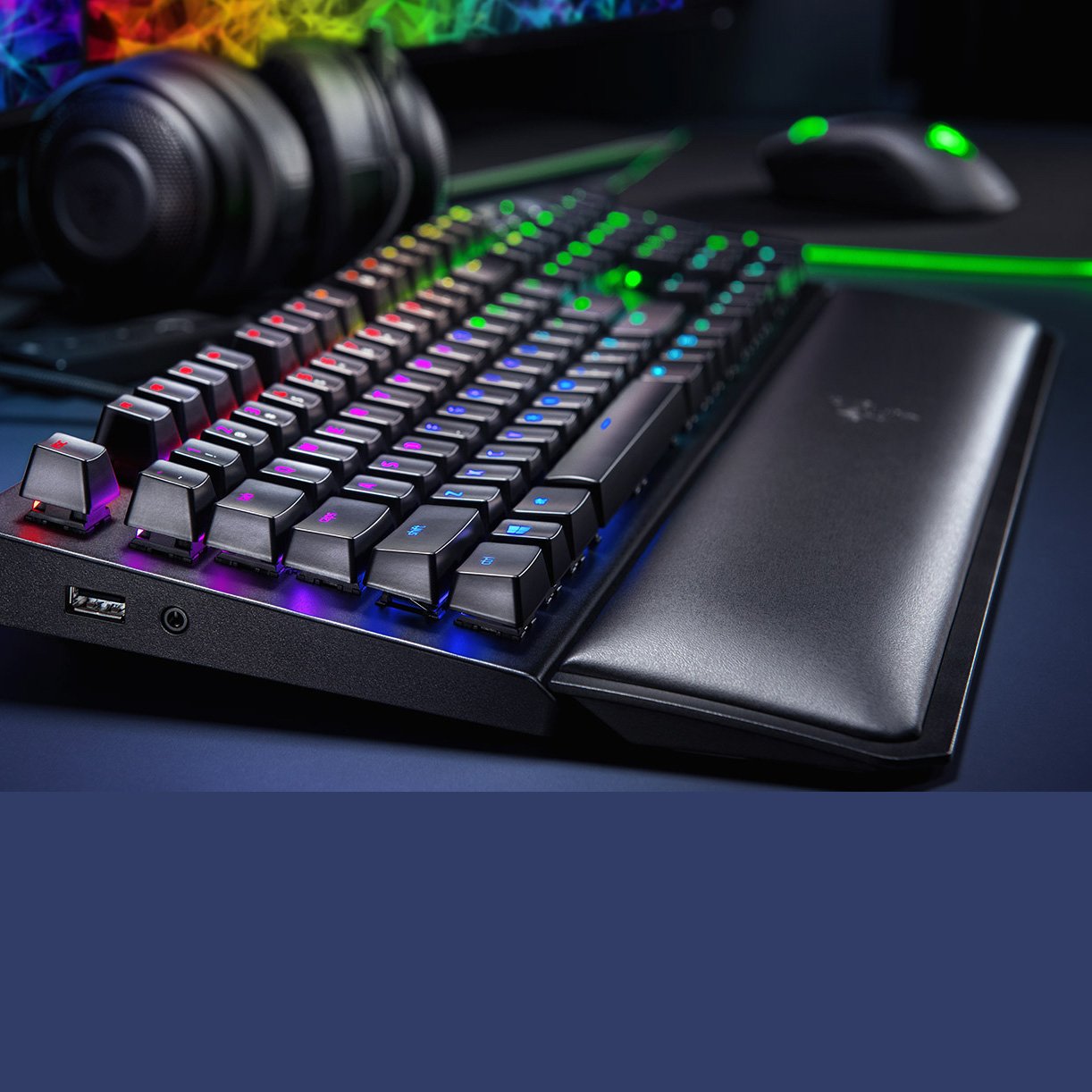 Original Razer Blackwidow Elite Orange Switch 104Keys Mechanical Keyboard Wrist Support RGB Gaming Wired Keyboard