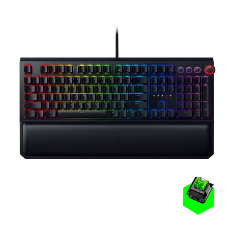 Original Razer Blackwidow Elite Orange Switch 104Keys Mechanical Keyboard Wrist Support RGB Gaming Wired Keyboard