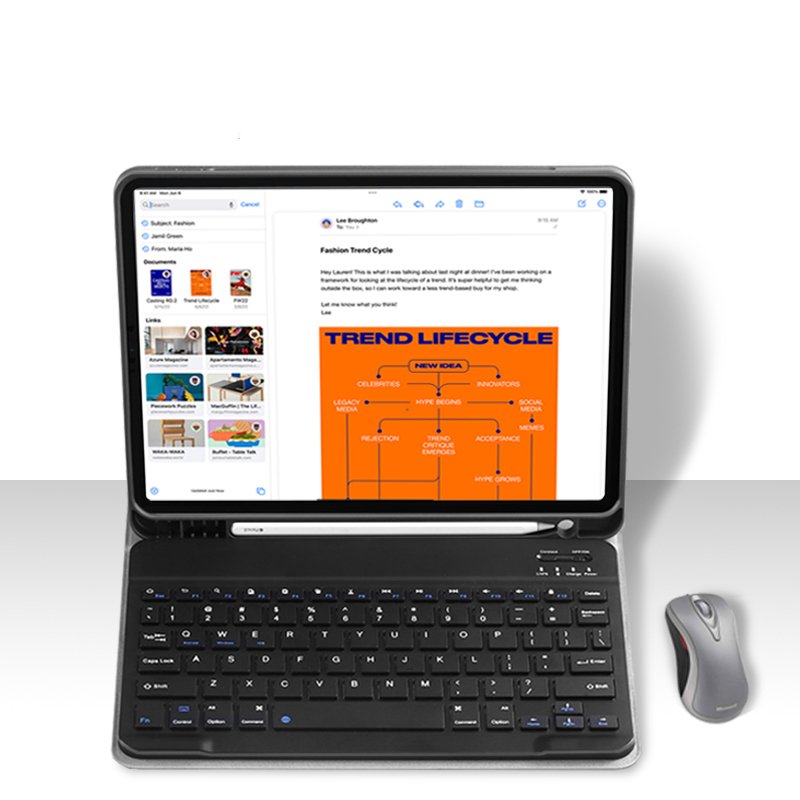Rugged Smart Tablet Keyboard Case For iPad 7/8/9 10.2 Inch Case With Keyboard Soft Silicone With Pencil Holder