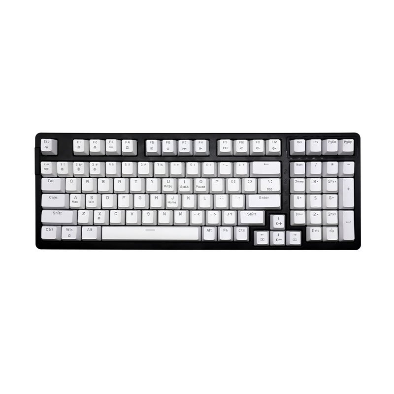 mechanical keyboard keycaps RGB LED Backlit Mechanical Gaming Keyboard with 98 Keys-Linear and Quiet-Red Switches