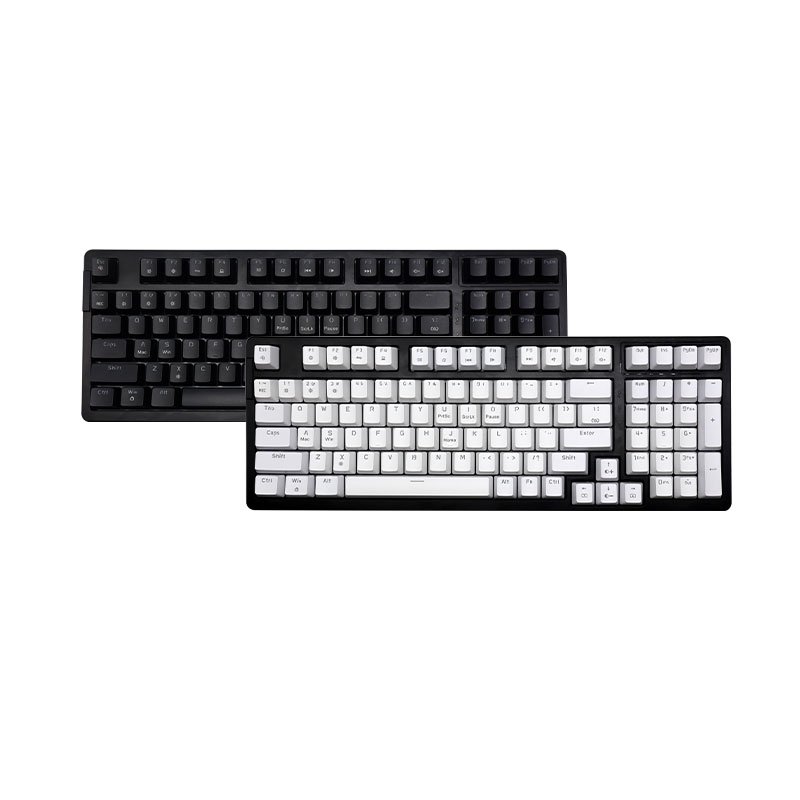 mechanical keyboard keycaps RGB LED Backlit Mechanical Gaming Keyboard with 98 Keys-Linear and Quiet-Red Switches