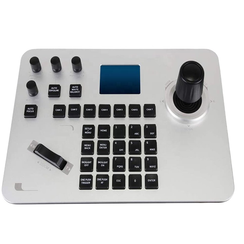 POE 4D joystick keyboard RS422 RJ45 connection Video Switcher cctv conference camera control ip ptz controller